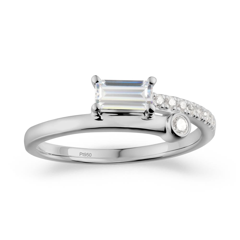 Toi Et Moi Cubic Zirconia Ring for Women - LUO Jewelry #metal_platinum