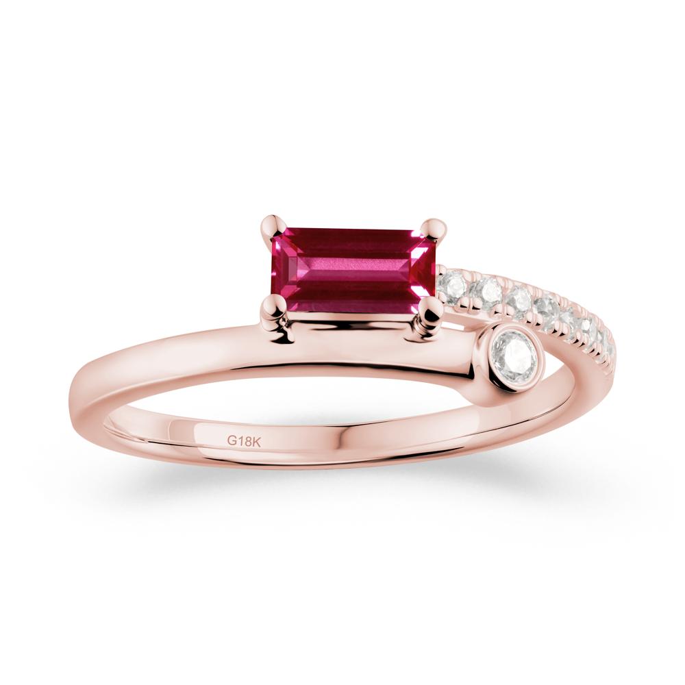 Toi Et Moi Ruby Ring for Women - LUO Jewelry #metal_18k rose gold