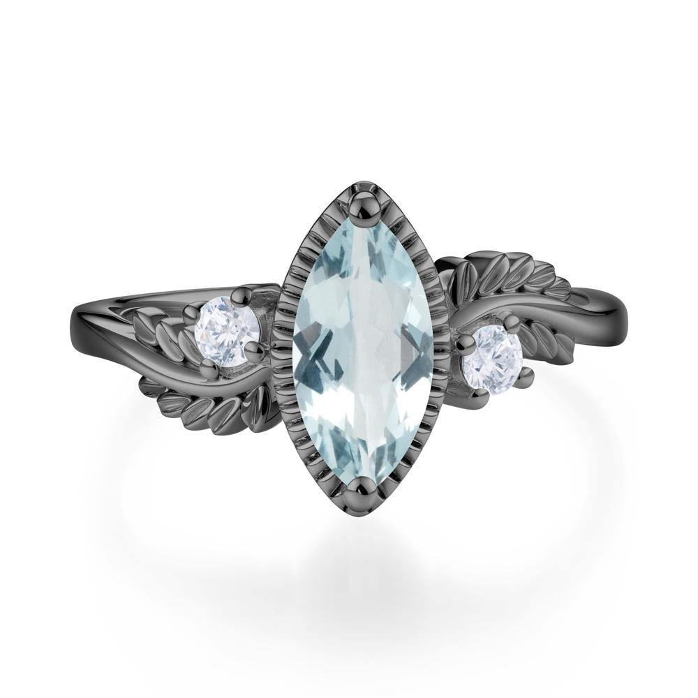 Twisted Leaf Lemon Quartz Wedding Ring - LUO Jewelry #gemstone_Aquamarine