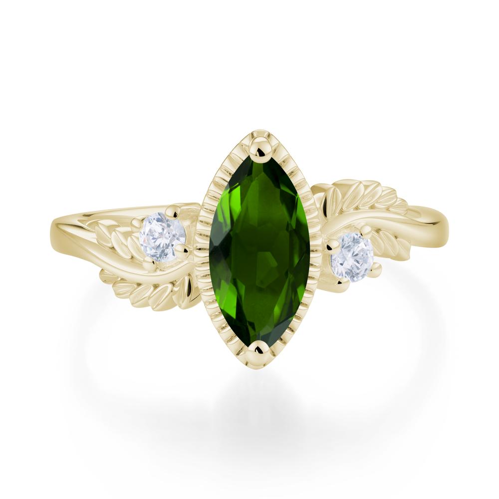 Twisted Leaf Lemon Quartz Wedding Ring - LUO Jewelry #gemstone_Diopside