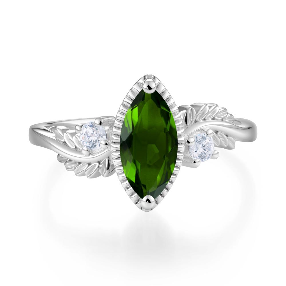 Twisted Leaf Lemon Quartz Wedding Ring - LUO Jewelry #gemstone_Diopside