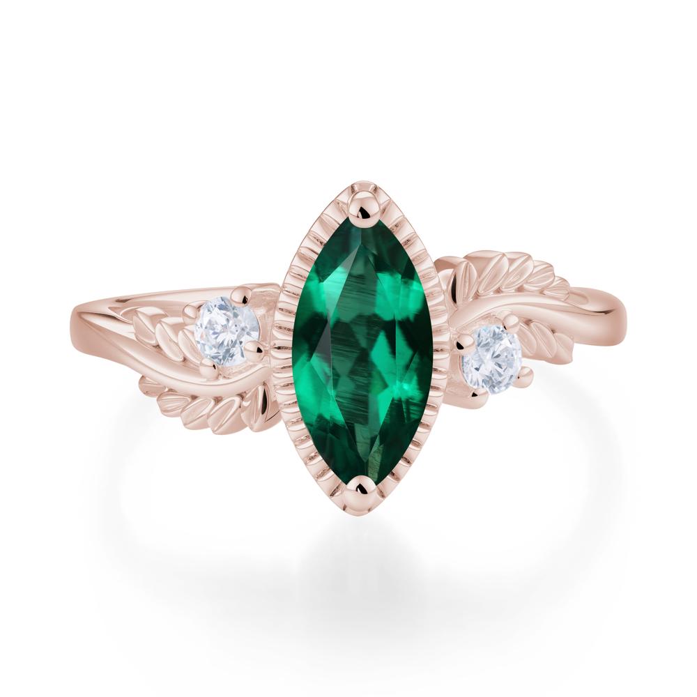 Twisted Leaf Lemon Quartz Wedding Ring - LUO Jewelry #gemstone_Emerald