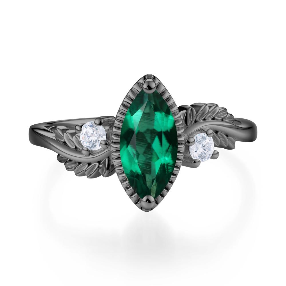Twisted Leaf Lemon Quartz Wedding Ring - LUO Jewelry #gemstone_Emerald