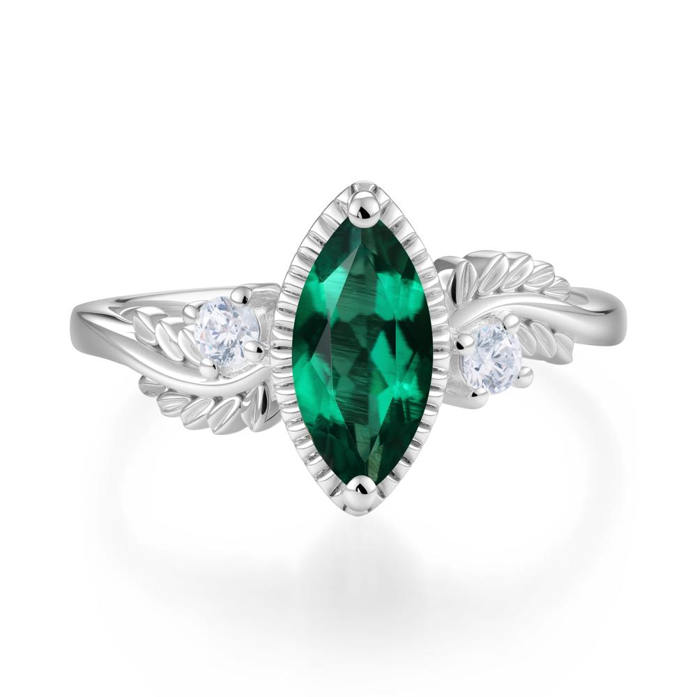 Twisted Leaf Lemon Quartz Wedding Ring - LUO Jewelry #gemstone_Emerald