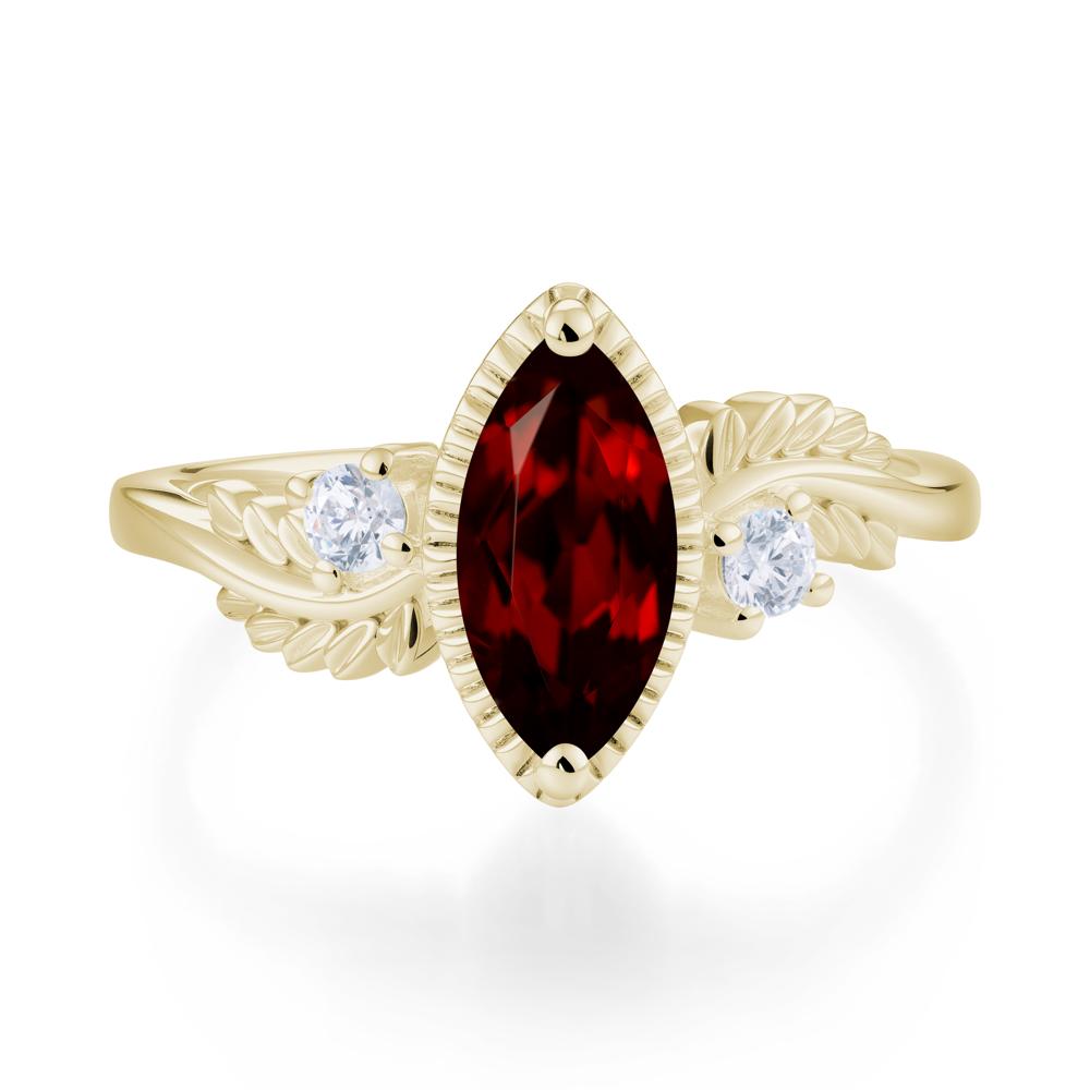 Twisted Leaf Lemon Quartz Wedding Ring - LUO Jewelry #gemstone_Garnet