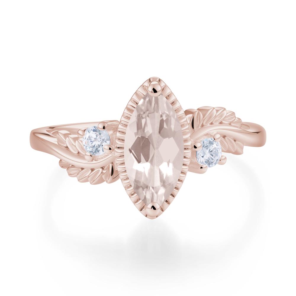Twisted Leaf Lemon Quartz Wedding Ring - LUO Jewelry #gemstone_Morganite