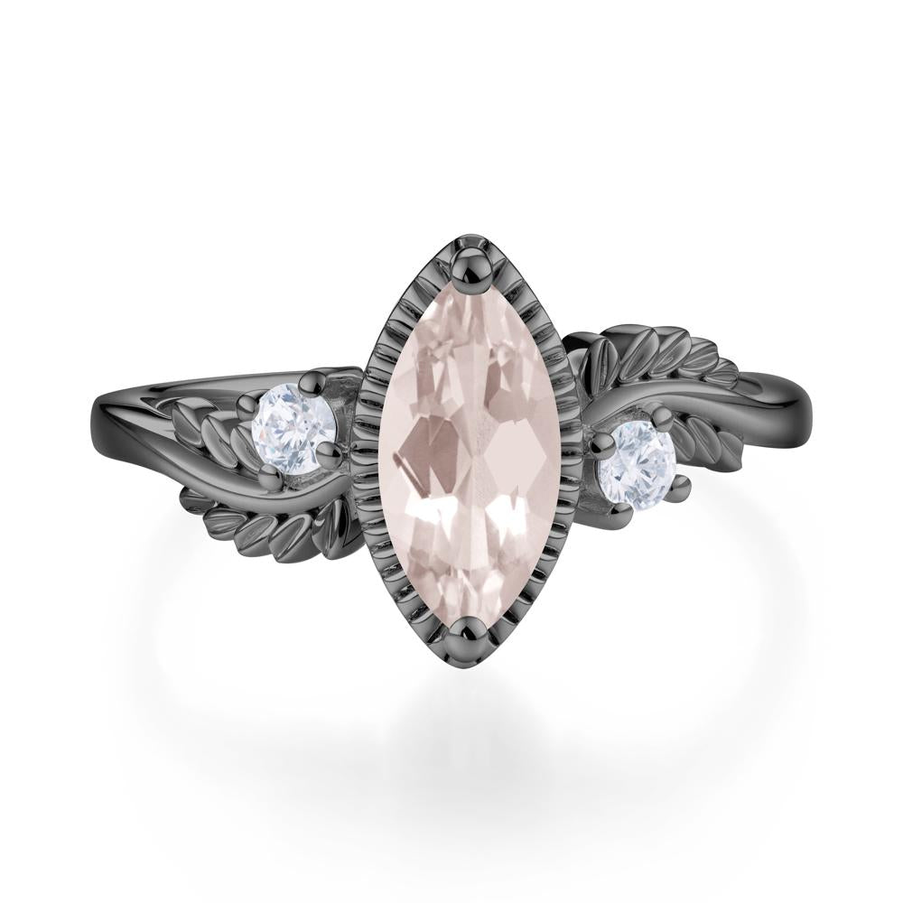 Twisted Leaf Lemon Quartz Wedding Ring - LUO Jewelry #gemstone_Morganite