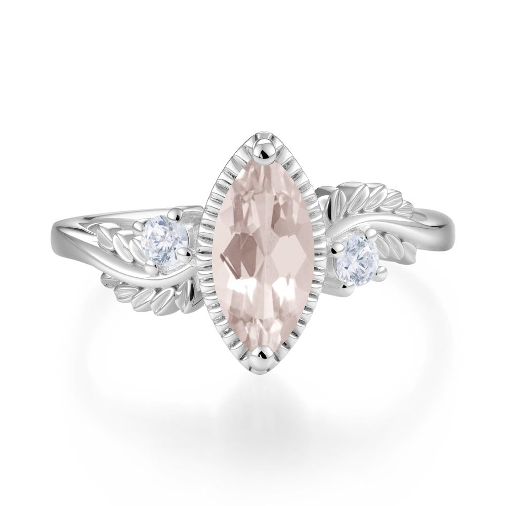 Twisted Leaf Lemon Quartz Wedding Ring - LUO Jewelry #gemstone_Morganite