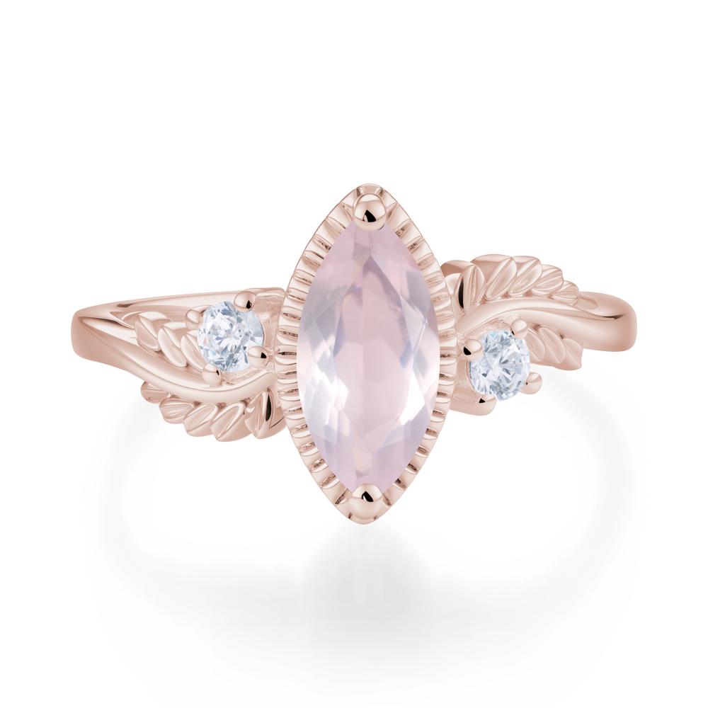 Twisted Leaf Lemon Quartz Wedding Ring - LUO Jewelry #gemstone_Rose Quartz