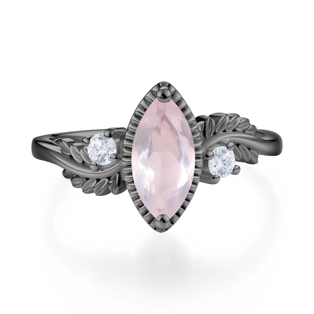 Twisted Leaf Lemon Quartz Wedding Ring - LUO Jewelry #gemstone_Rose Quartz