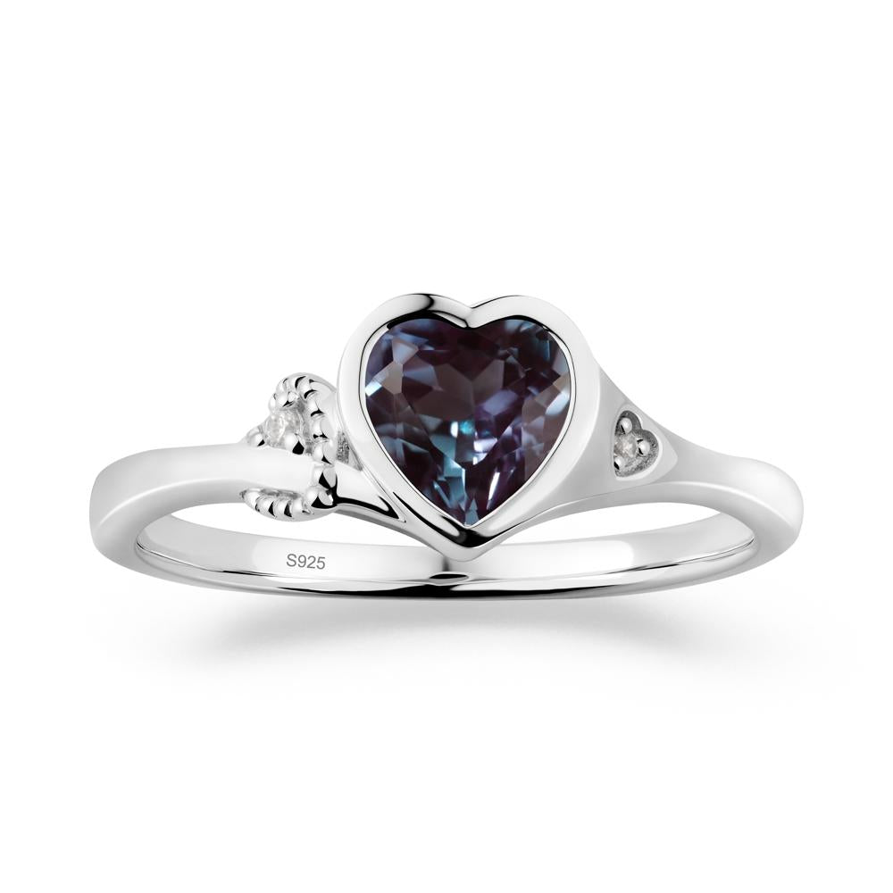 Vintage Heart Alexandrite Knot Ring - LUO Jewelry #metal_sterling silver