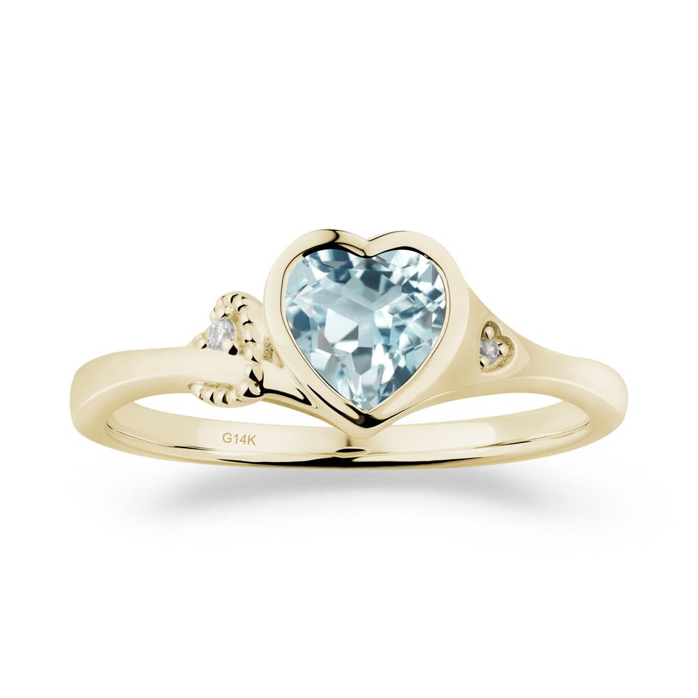 Romantic Filigree Knot Aquamarine Ring - LUO Jewelry #metal_14k yellow gold