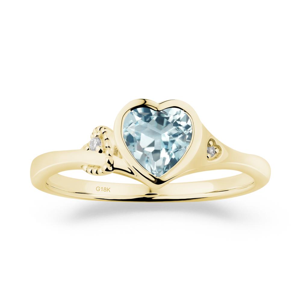 Romantic Filigree Knot Aquamarine Ring - LUO Jewelry #metal_18k yellow gold