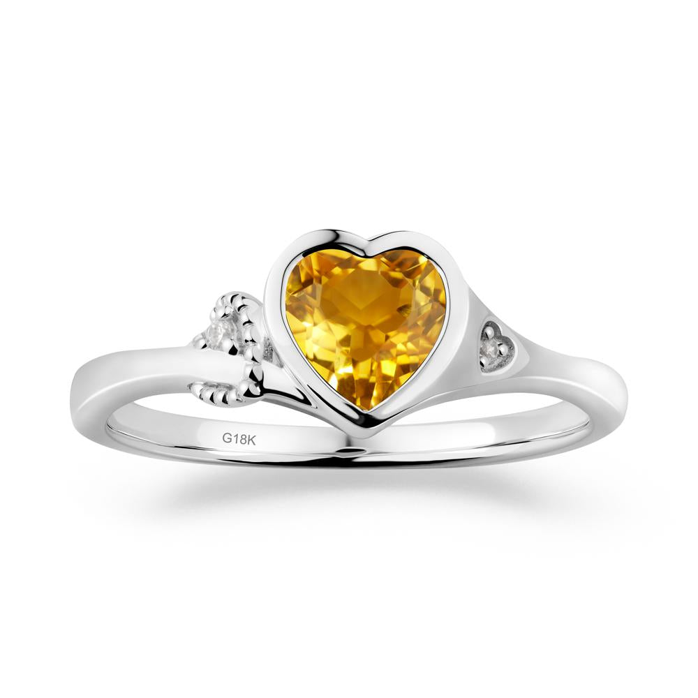 Romantic Filigree Knot Citrine Ring - LUO Jewelry #metal_18k white gold