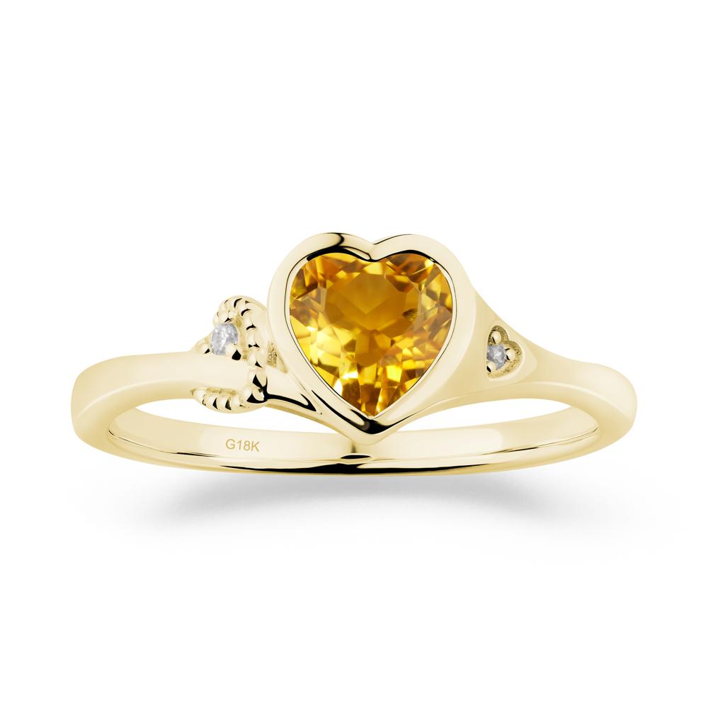 Romantic Filigree Knot Citrine Ring - LUO Jewelry #metal_18k yellow gold