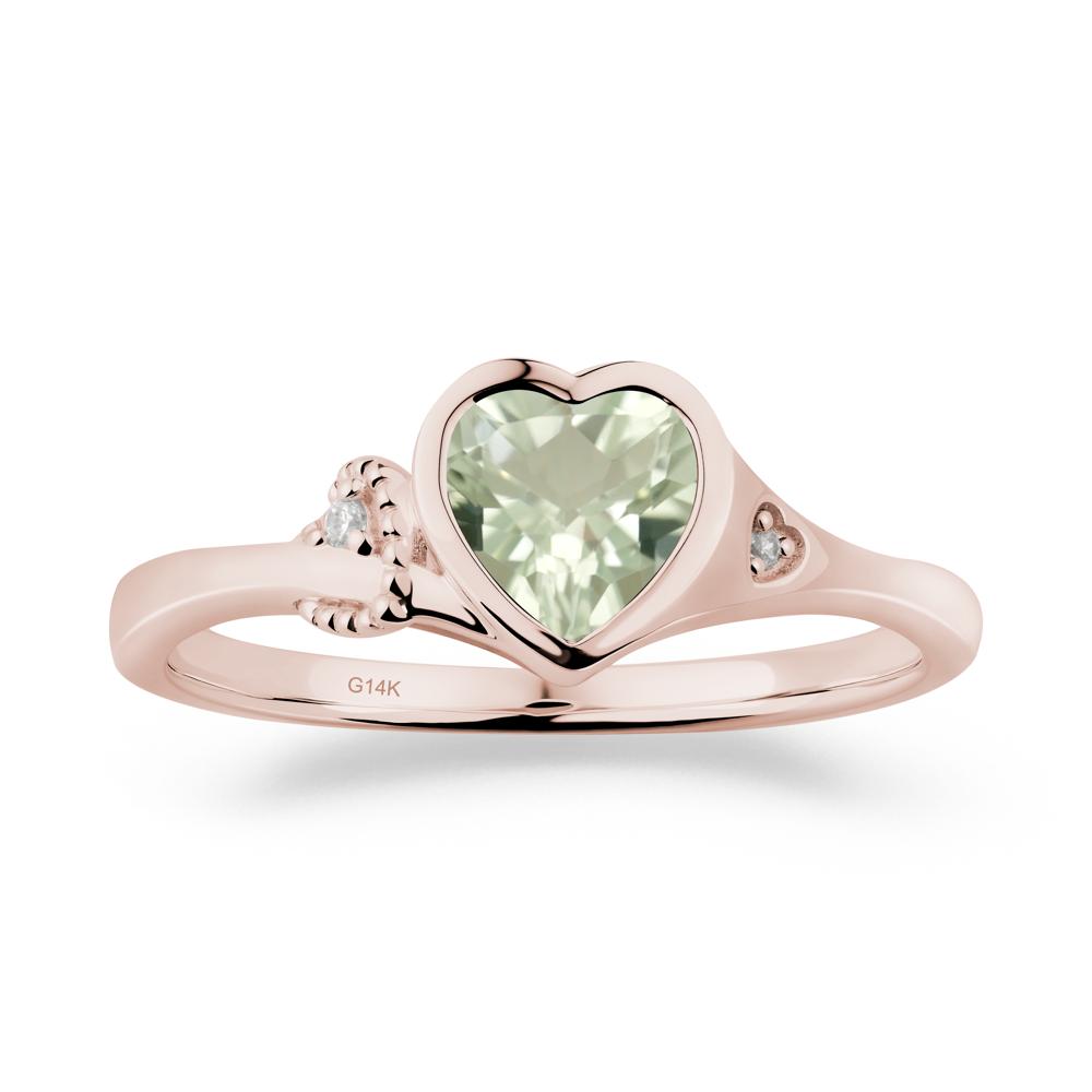 Romantic Filigree Knot Green Amethyst Ring - LUO Jewelry #metal_14k rose gold