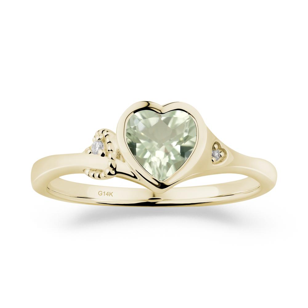 Romantic Filigree Knot Green Amethyst Ring - LUO Jewelry #metal_14k yellow gold
