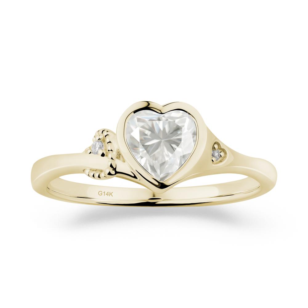 Heart Cut Lemon Quartz Full Bezel Ring | LUO