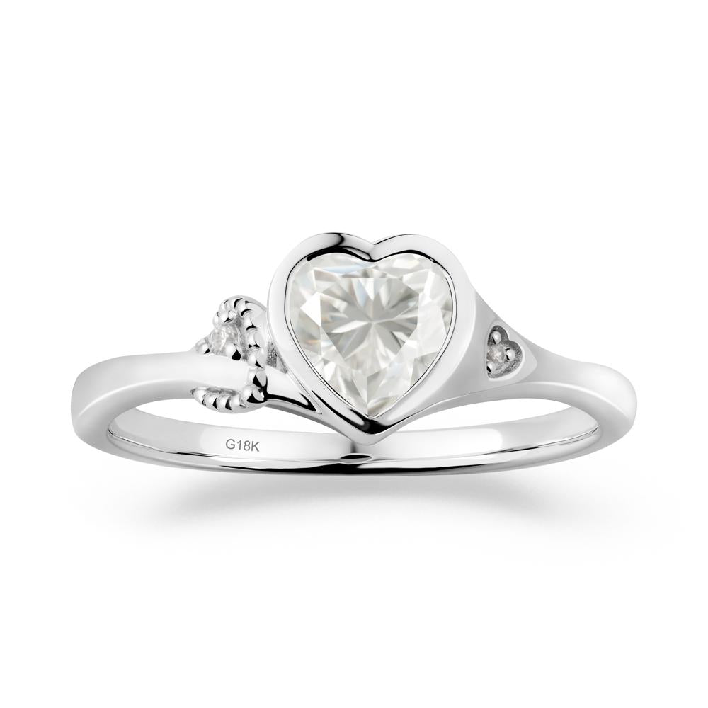 Romantic Filigree Knot Moissanite Ring - LUO Jewelry #metal_18k white gold