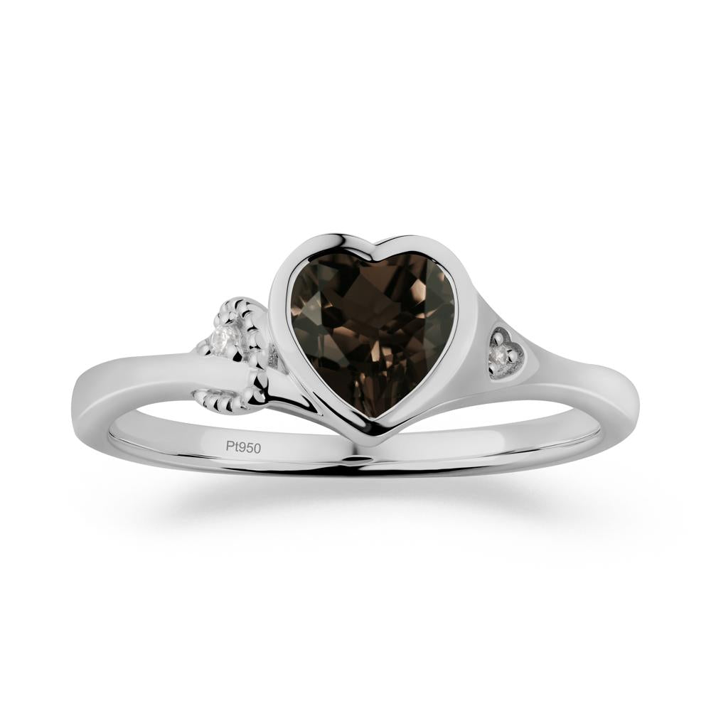 Romantic Filigree Knot Smoky Quartz Ring - LUO Jewelry #metal_platinum