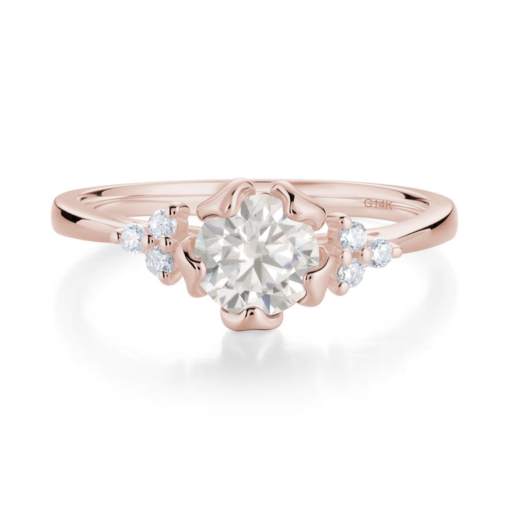 Blooming Cubic Zirconia Flower Ring - LUO Jewelry #metal_14k rose gold