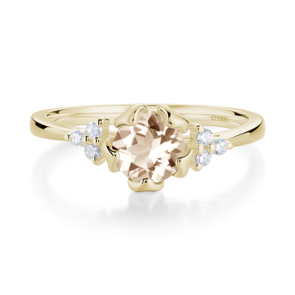 Blooming Morganite Flower Ring - LUO Jewelry #metal_14k yellow gold