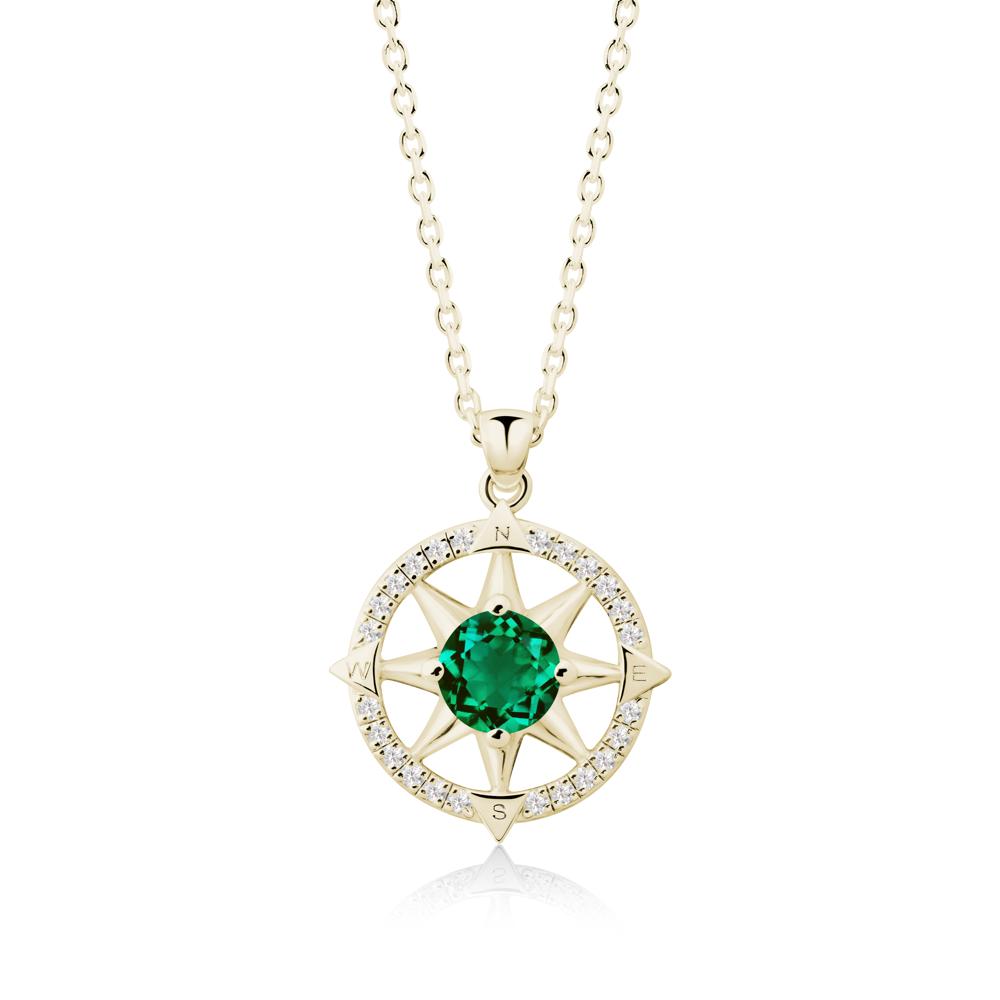 Compass Star Peridot Necklace - LUO Jewelry #gemstone_Emerald