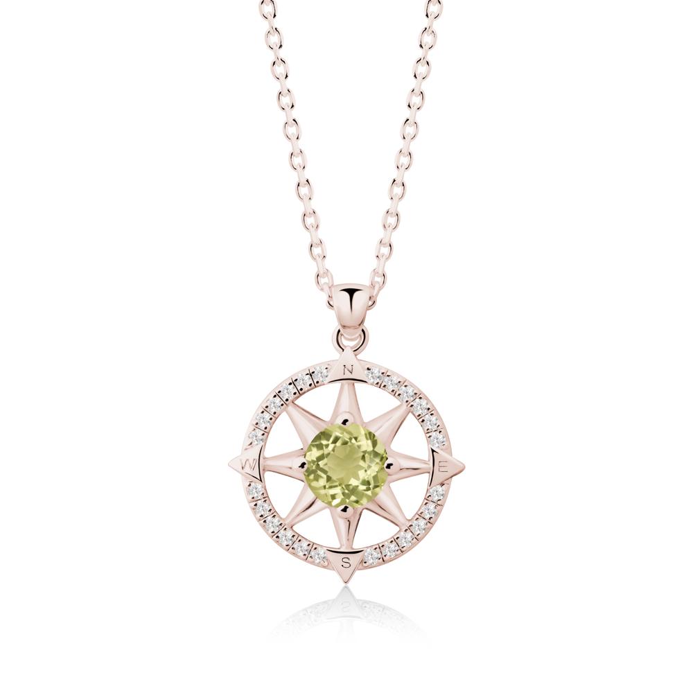Compass Star Peridot Necklace - LUO Jewelry #gemstone_Lemon Quartz