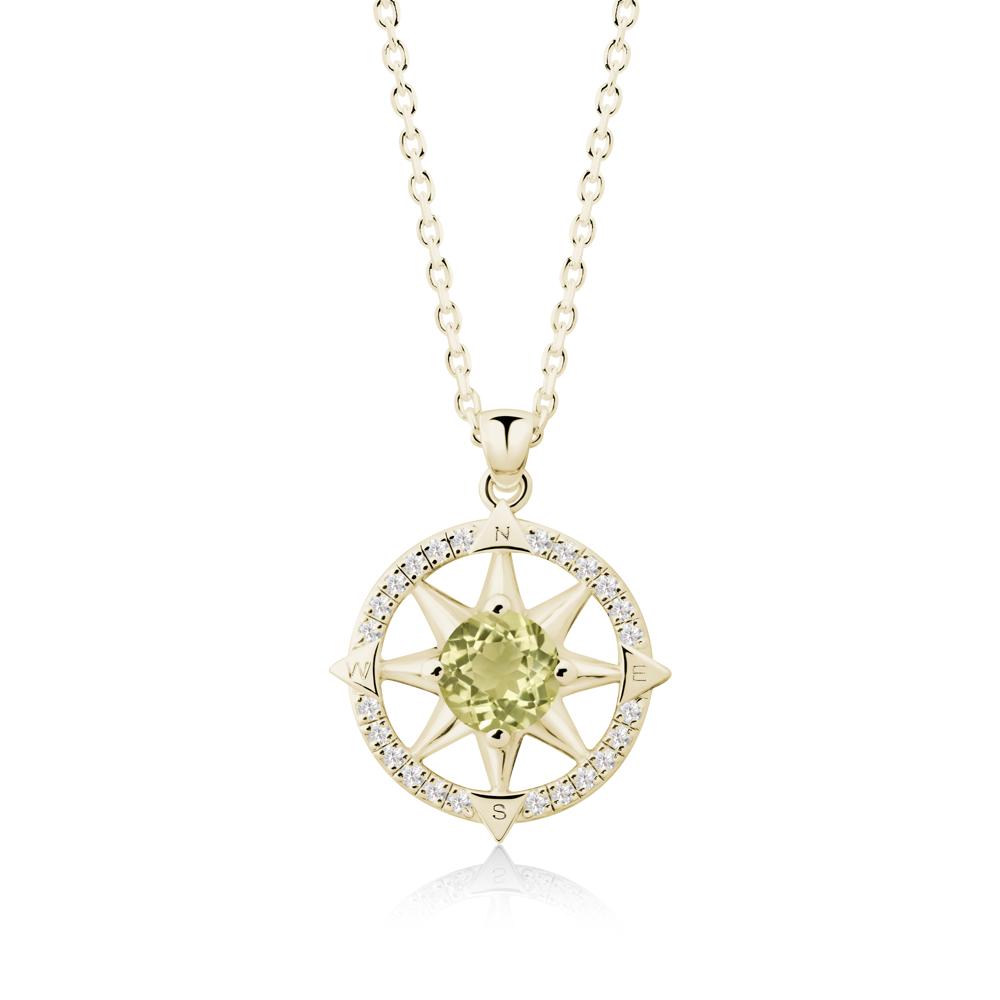 Compass Star Peridot Necklace - LUO Jewelry #gemstone_Lemon Quartz
