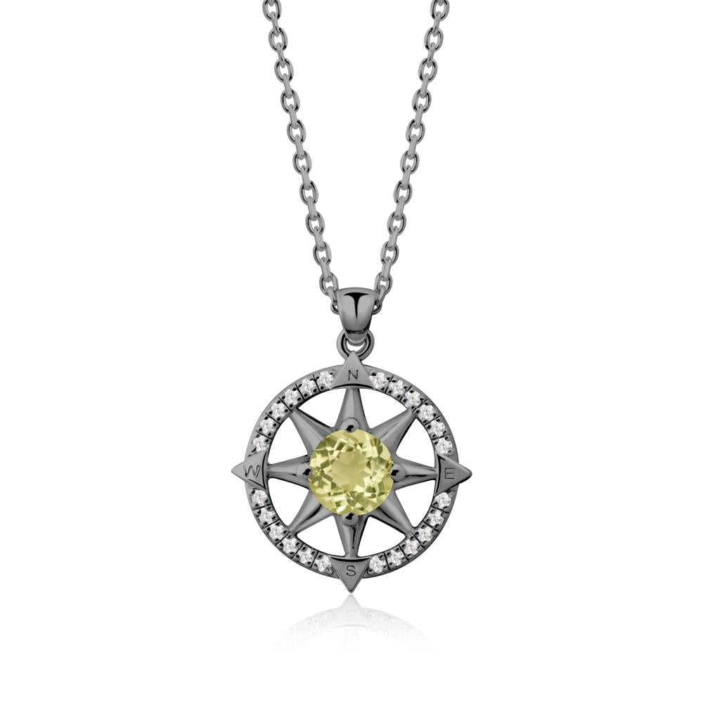 Compass Star Peridot Necklace - LUO Jewelry #gemstone_Lemon Quartz