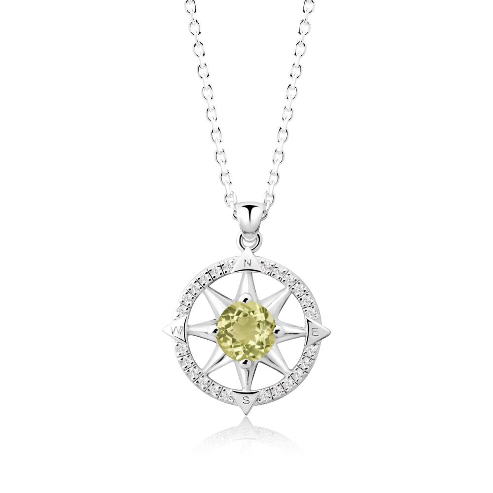 Compass Star Peridot Necklace - LUO Jewelry #gemstone_Lemon Quartz