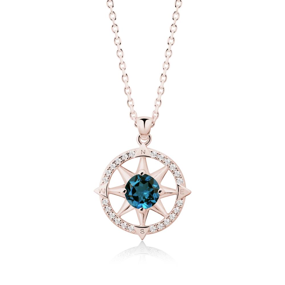 Compass Star Peridot Necklace - LUO Jewelry #gemstone_London Blue Topaz