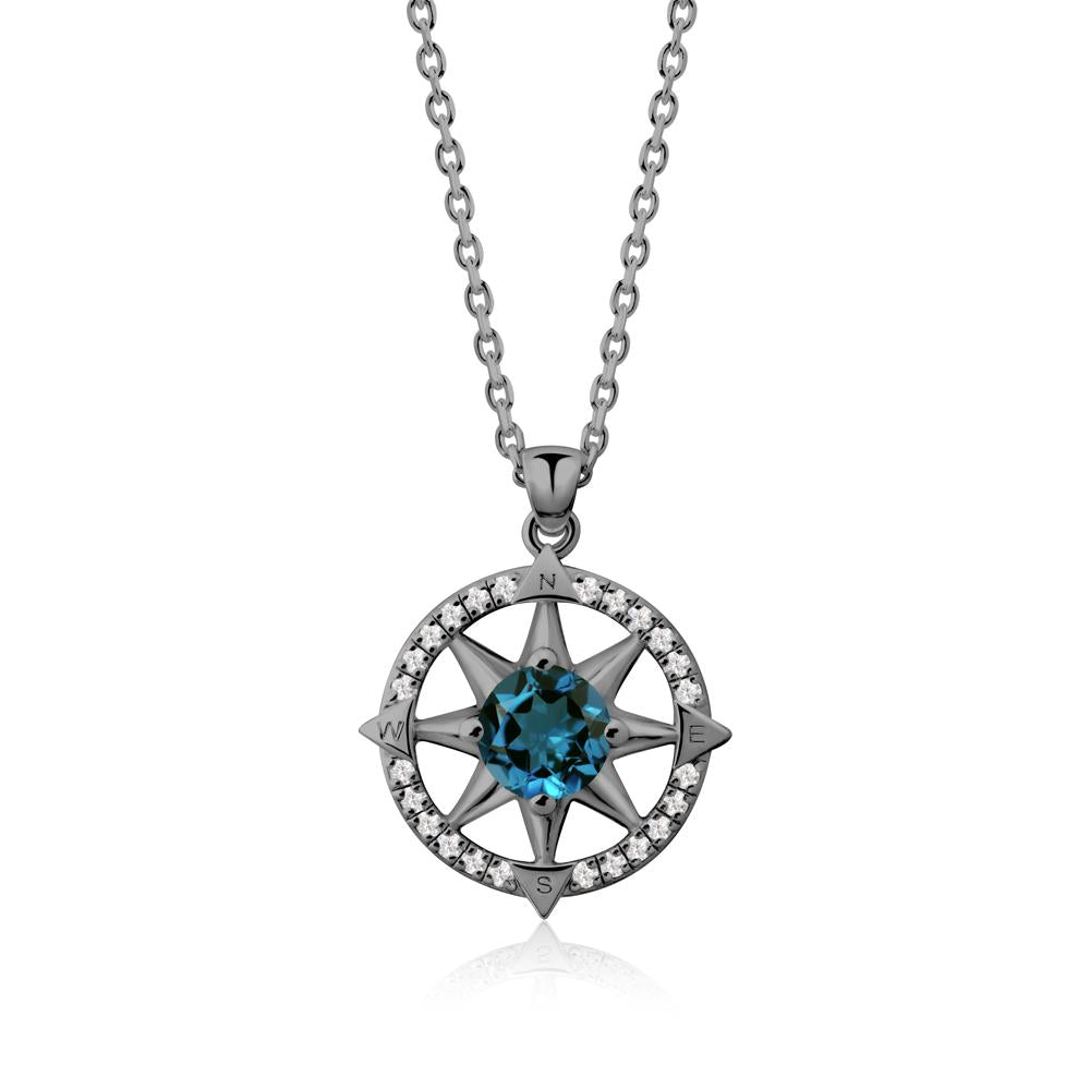 Compass Star Peridot Necklace - LUO Jewelry #gemstone_London Blue Topaz