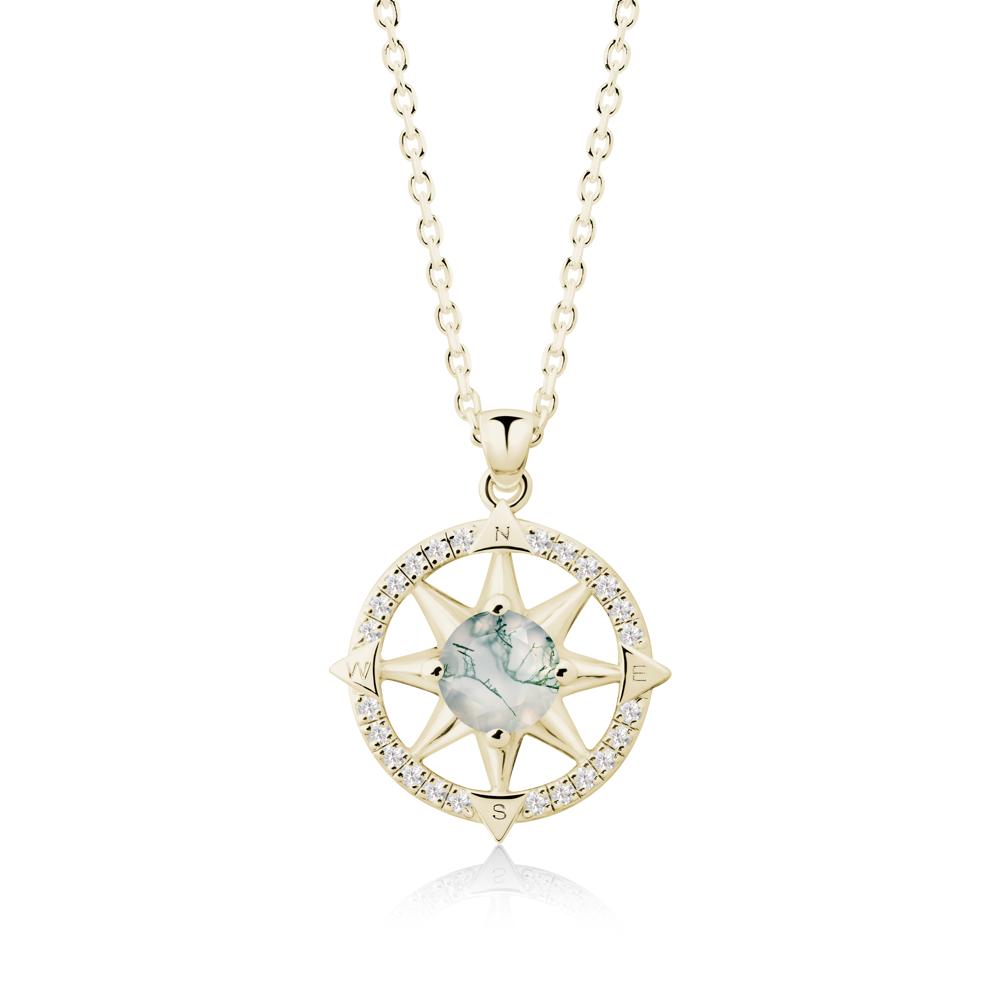 Compass Star Peridot Necklace - LUO Jewelry #gemstone_Moss Agate