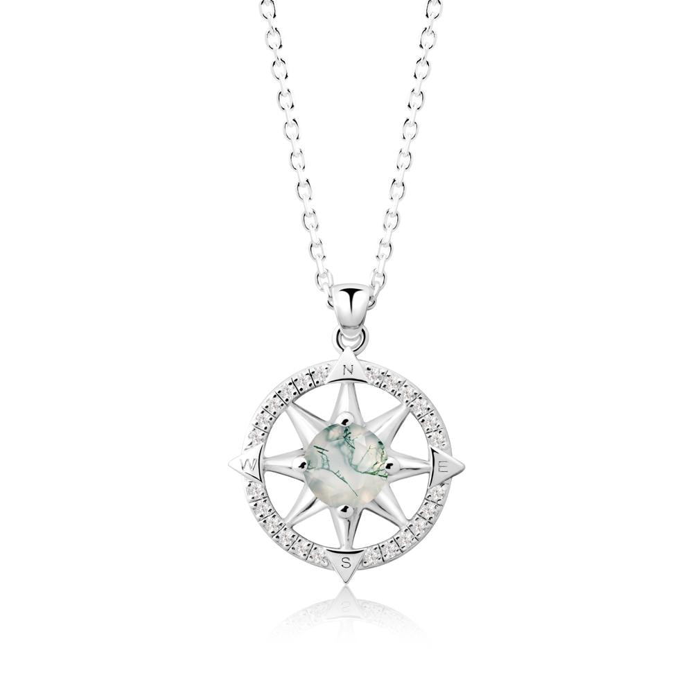 Compass Star Peridot Necklace - LUO Jewelry #gemstone_Moss Agate