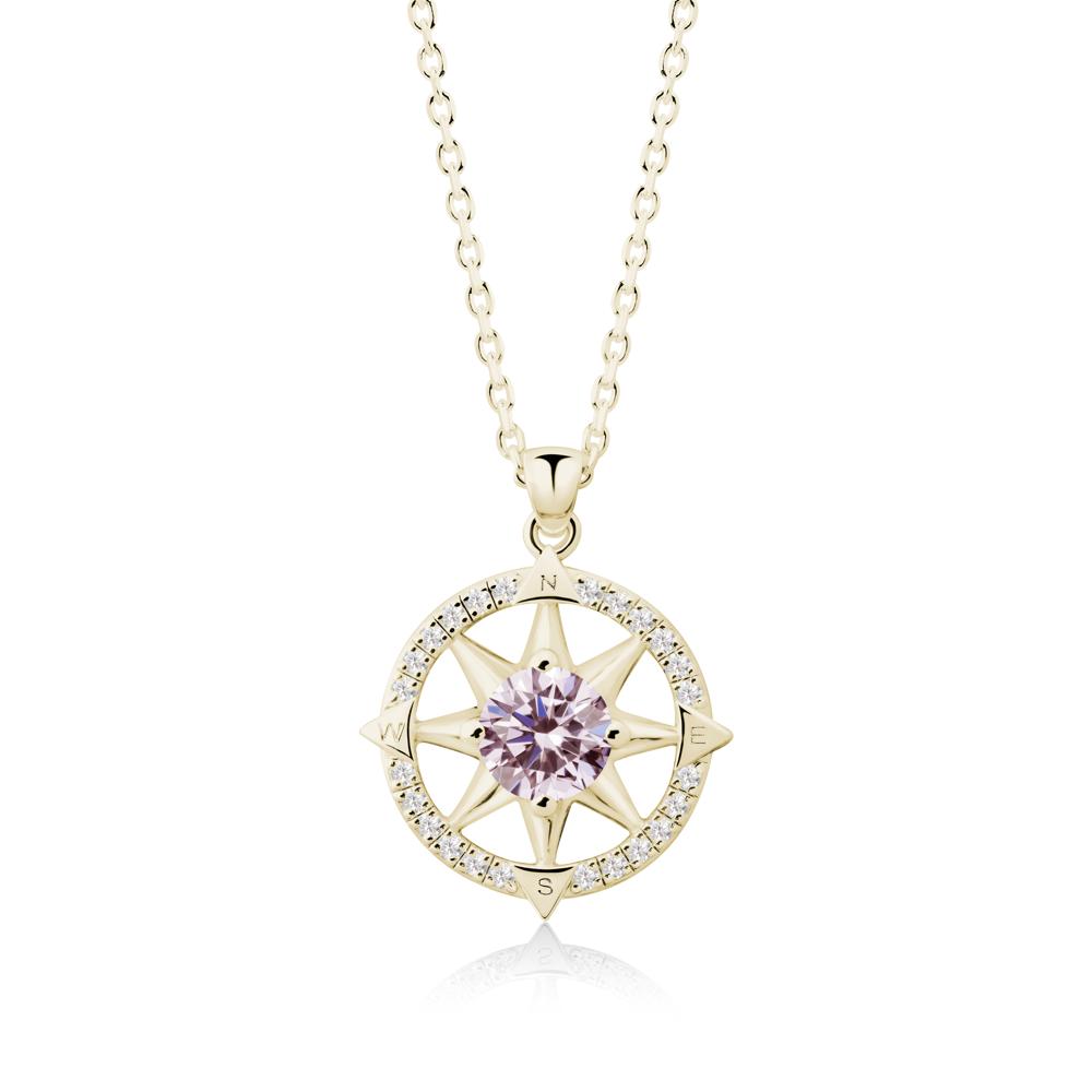Compass Star Peridot Necklace - LUO Jewelry #gemstone_Pink Cubic Zirconia