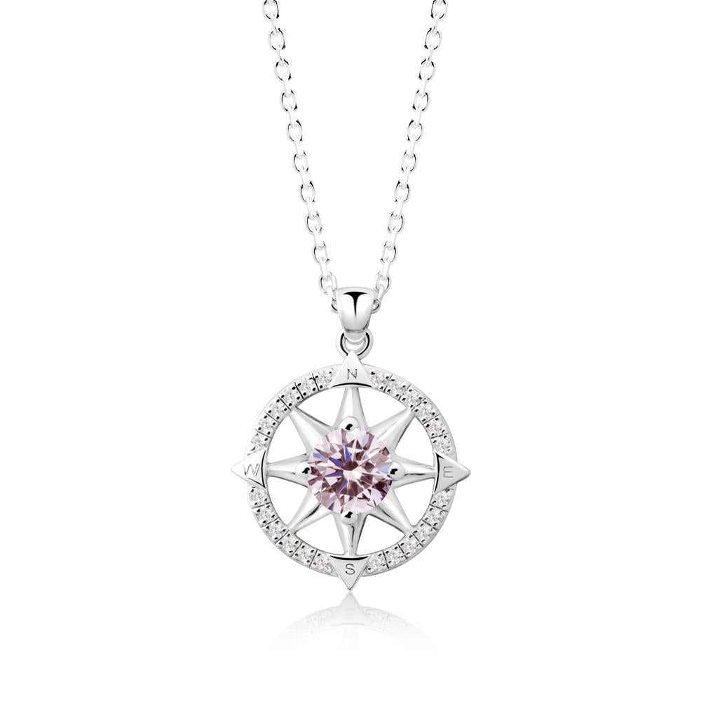 Compass Star Peridot Necklace - LUO Jewelry #gemstone_Pink Cubic Zirconia