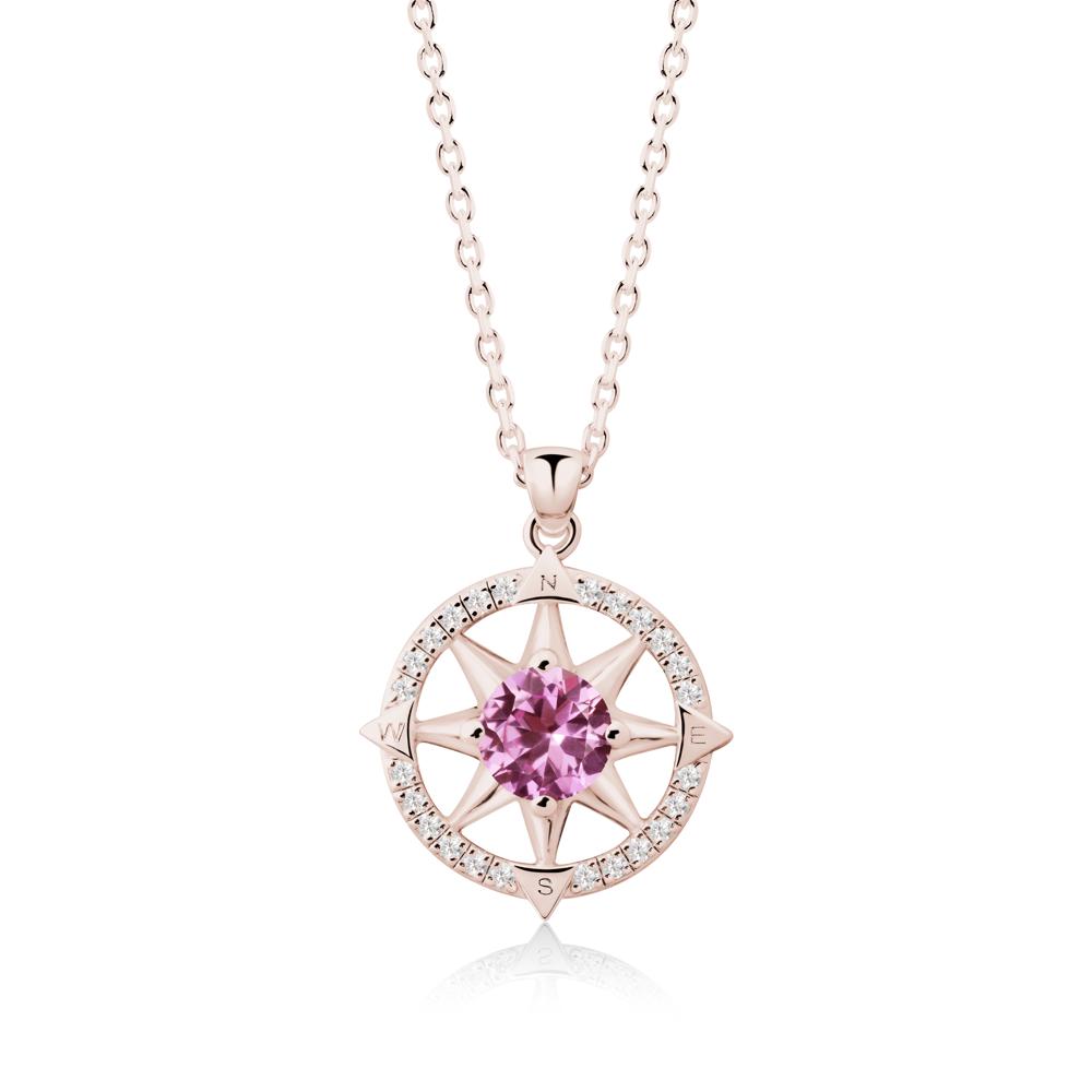 Compass Star Peridot Necklace - LUO Jewelry #gemstone_Pink Sapphire