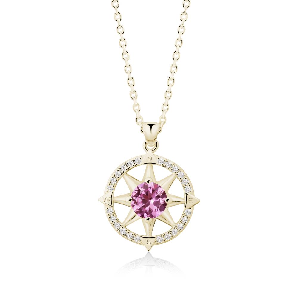 Compass Star Peridot Necklace - LUO Jewelry #gemstone_Pink Sapphire
