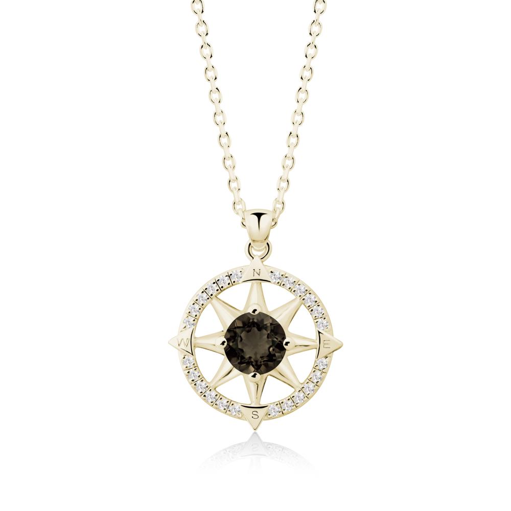 Compass Star Peridot Necklace - LUO Jewelry #gemstone_Smoky Quartz