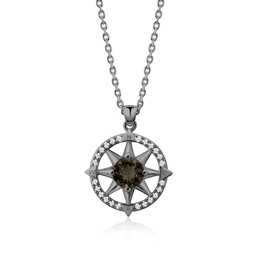 Compass Star Peridot Necklace - LUO Jewelry #gemstone_Smoky Quartz