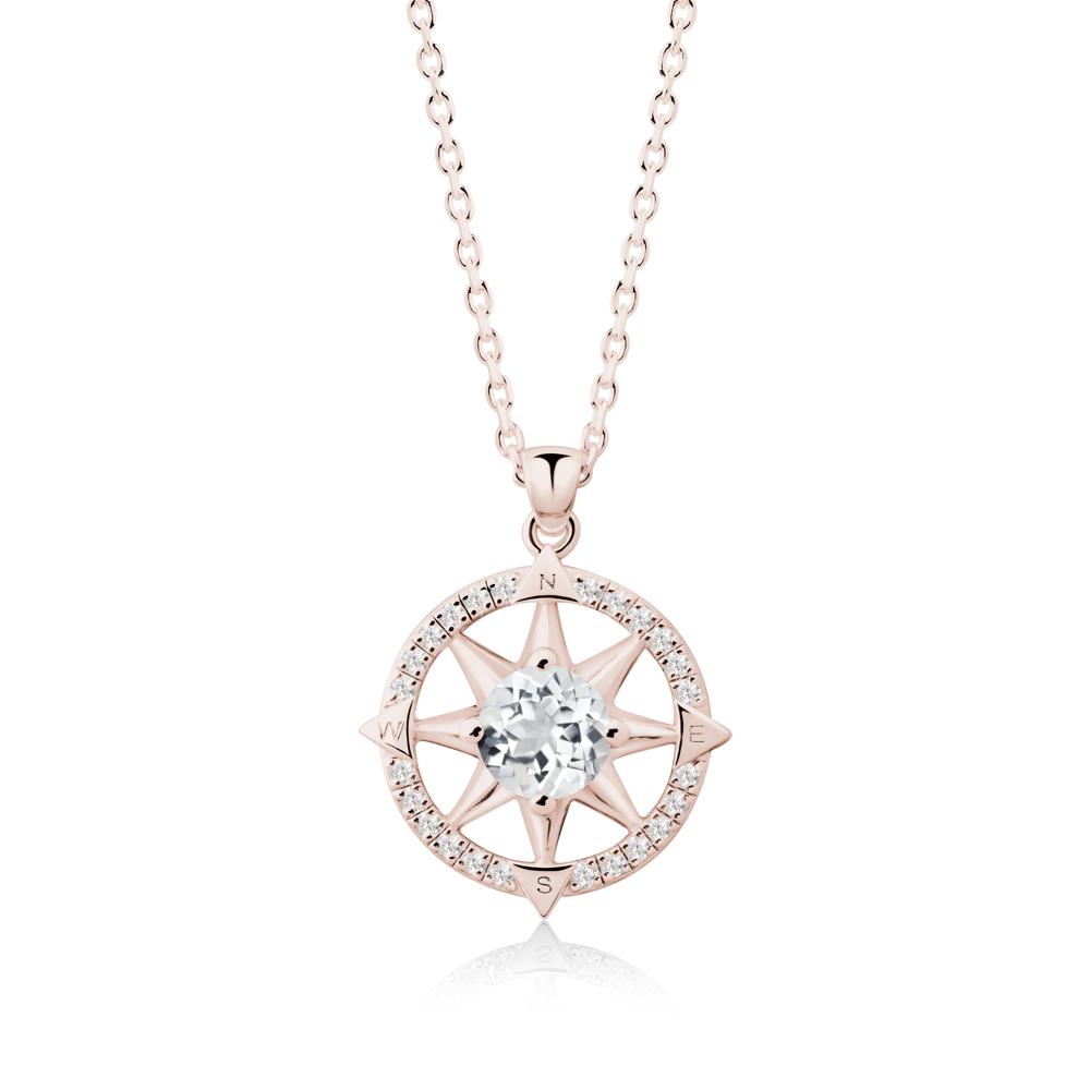 Compass Star Peridot Necklace - LUO Jewelry #gemstone_White Topaz