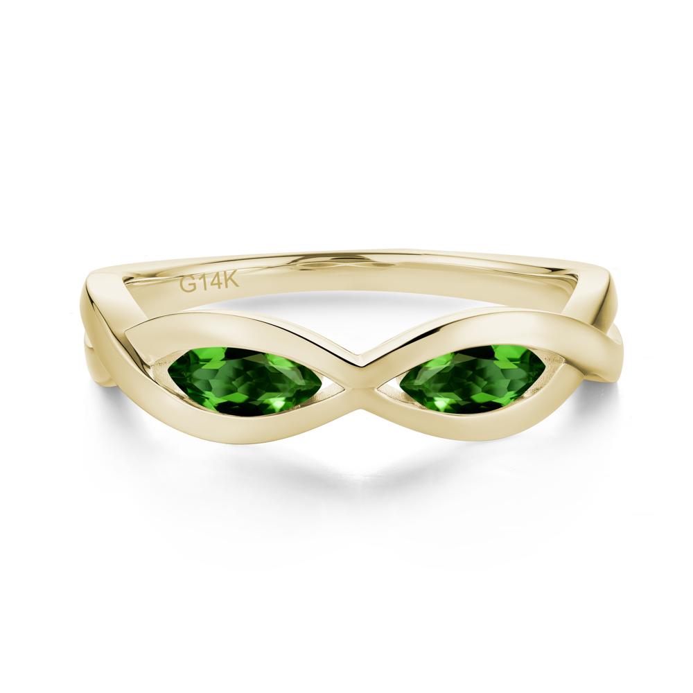 Marquise Cut Infinity Twist Amethyst Ring - LUO Jewelry #gemstone_Diopside