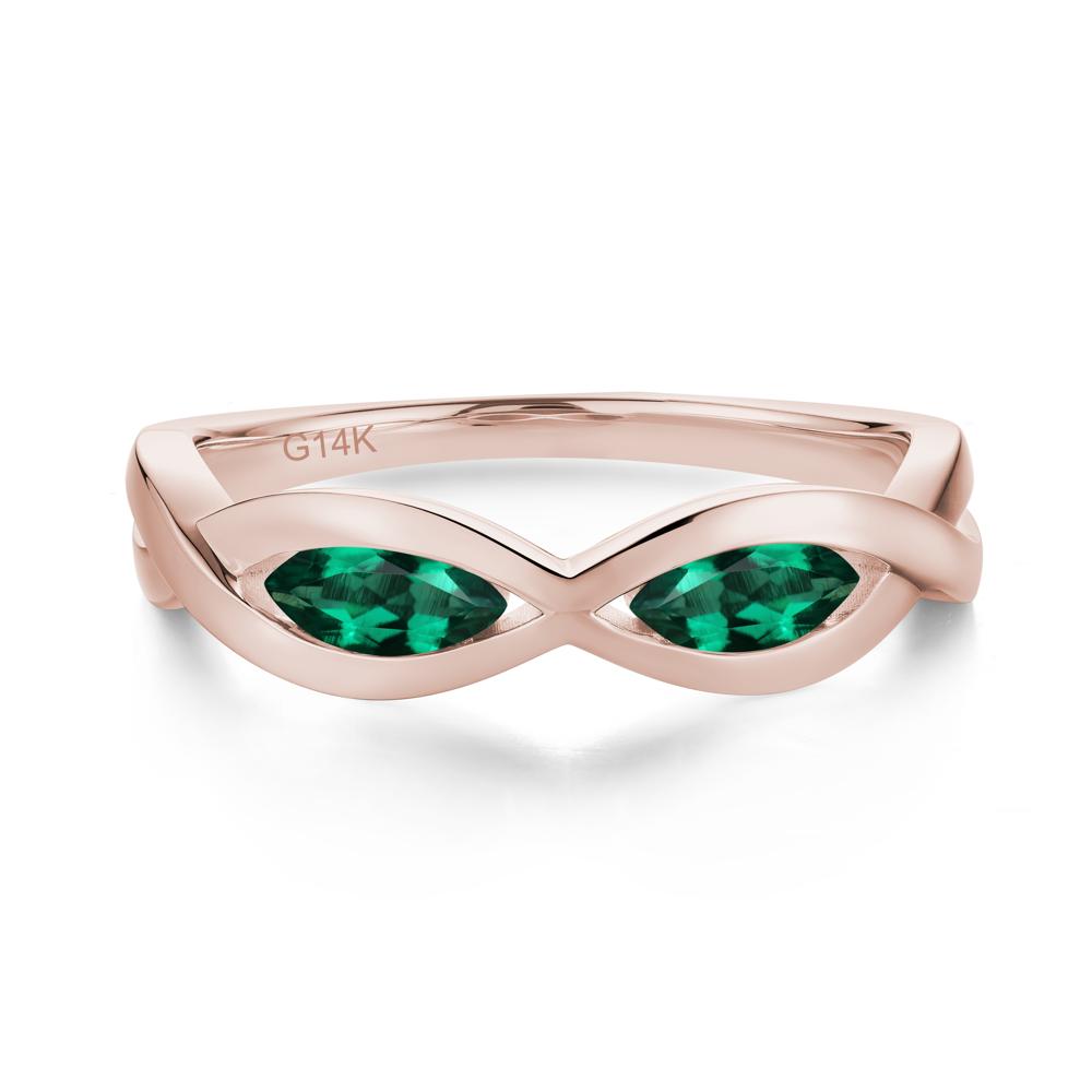 Marquise Cut Infinity Twist Amethyst Ring - LUO Jewelry #gemstone_Emerald