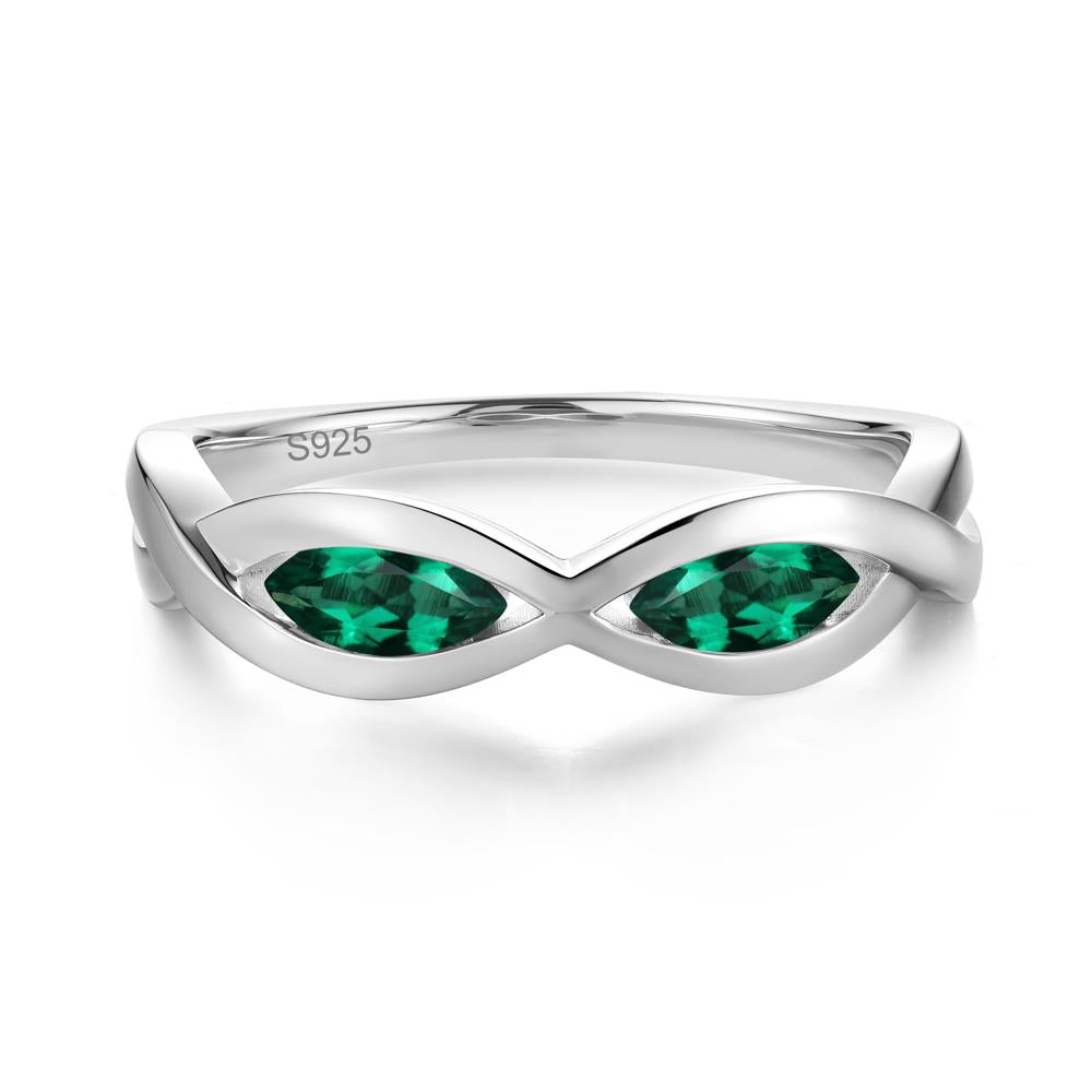 Marquise Cut Infinity Twist Amethyst Ring - LUO Jewelry #gemstone_Emerald