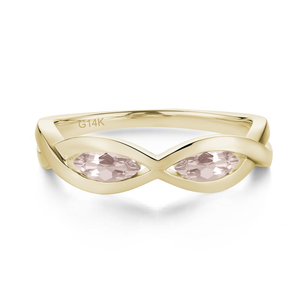 Marquise Cut Infinity Twist Amethyst Ring - LUO Jewelry #gemstone_Morganite