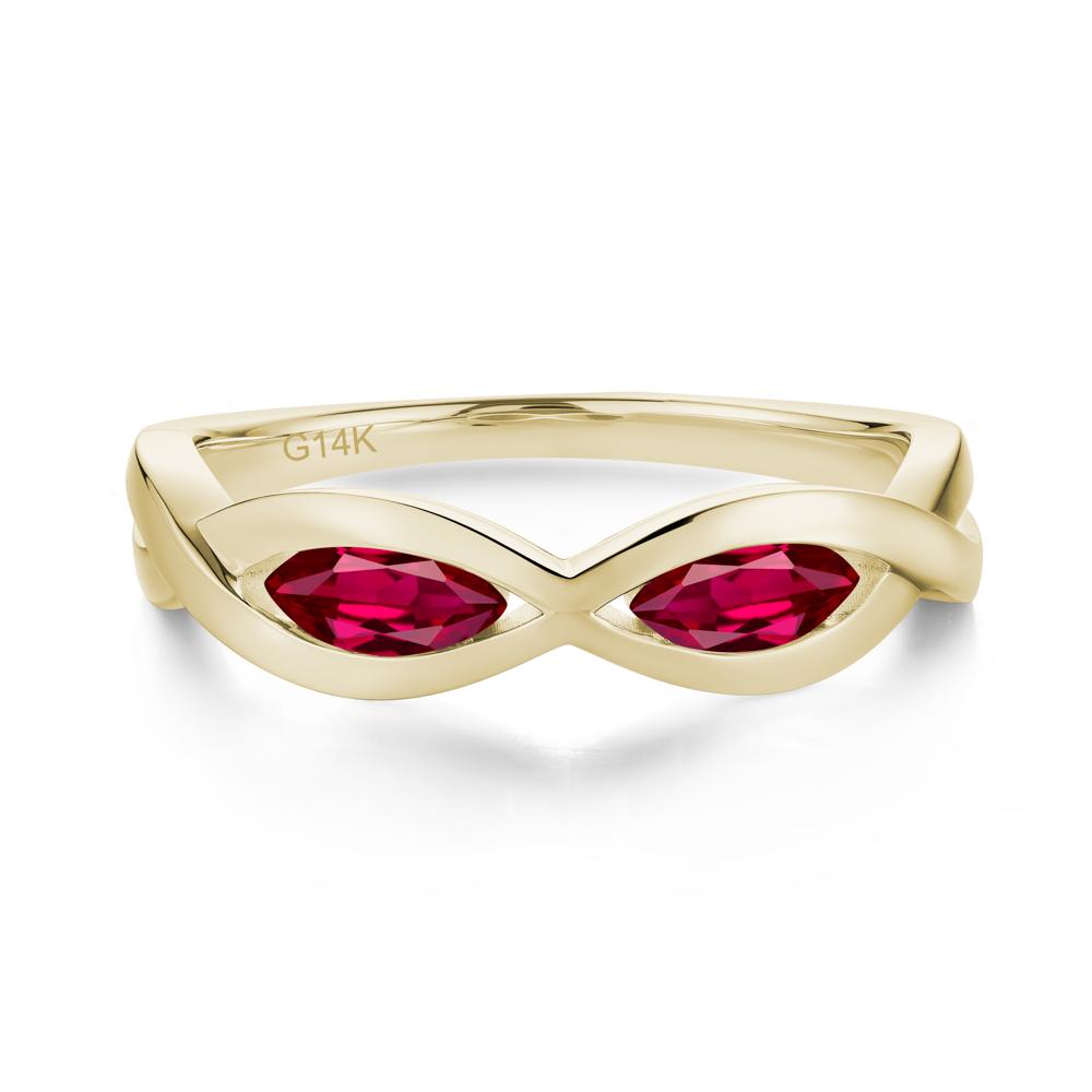 Marquise Cut Infinity Twist Amethyst Ring - LUO Jewelry #gemstone_Ruby