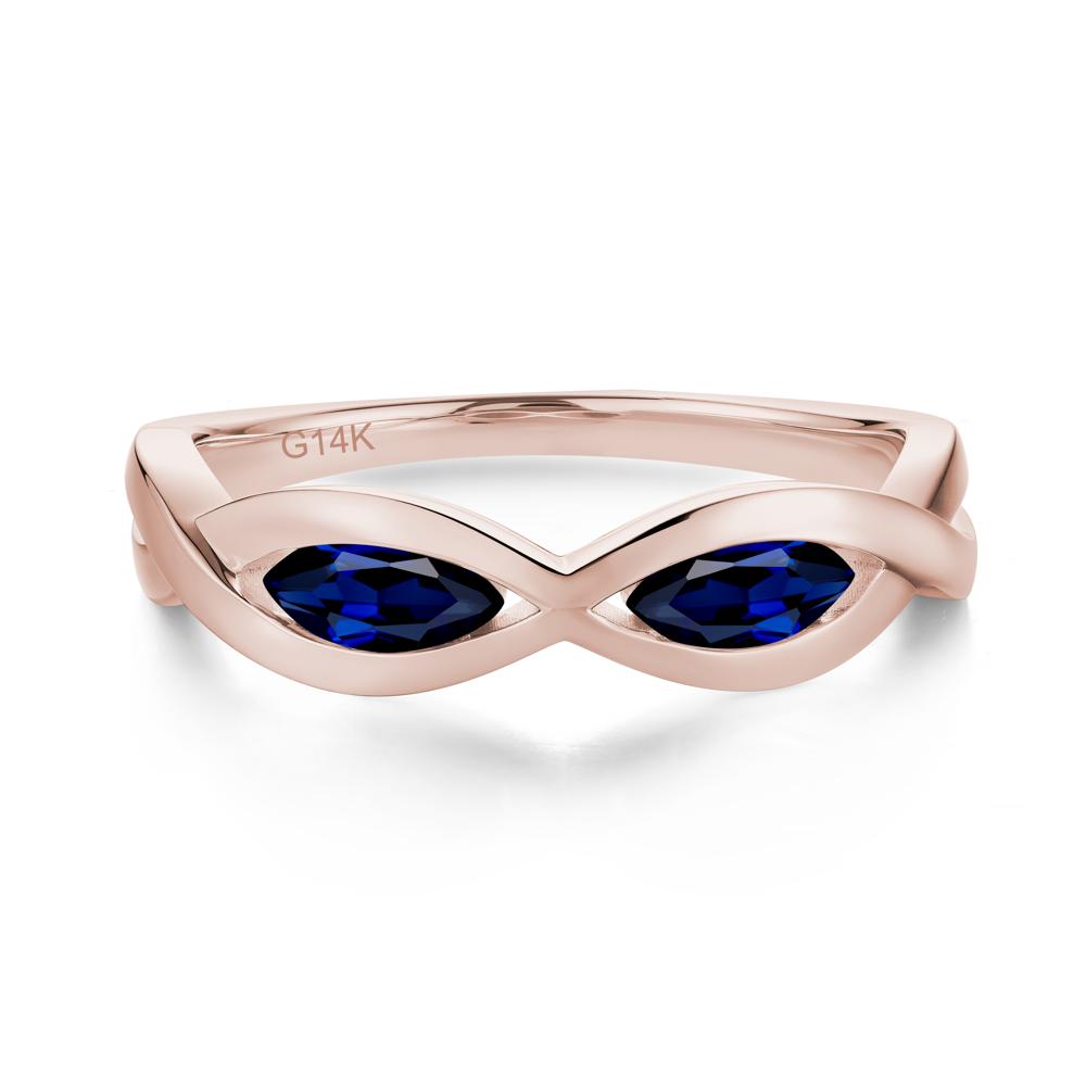 Marquise Cut Infinity Twist Amethyst Ring - LUO Jewelry #gemstone_Sapphire