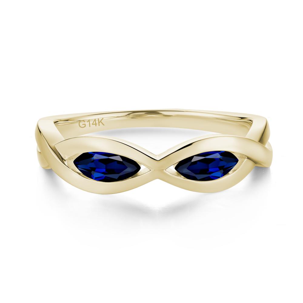 Marquise Cut Infinity Twist Amethyst Ring - LUO Jewelry #gemstone_Sapphire