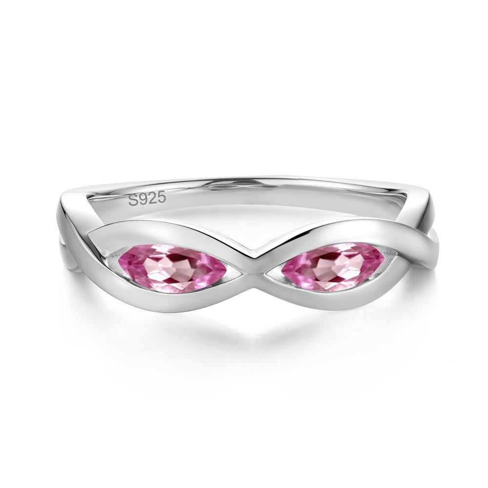 Marquise Cut Infinity Twist Amethyst Ring - LUO Jewelry #gemstone_Tourmaline